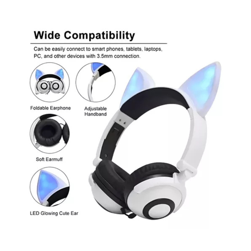 Lx-x109 - Audífonos Plegables Para Oreja, Diseño De Zorro