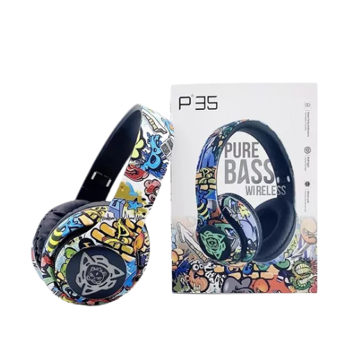 Diadema Audífonos Inalámbricos Gamer Rgb Graffiti P35