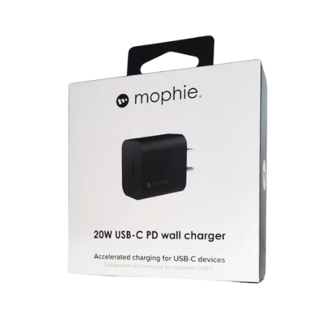 Cargador de pared Mophie PD USB-C de 20 W - Carga Rápida